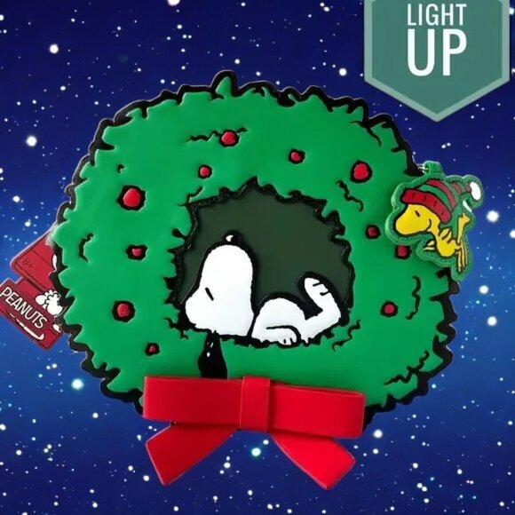 Loungefly | Bags | Peanuts X Loungefly Snoopy Wreath Crossbody Bag ...